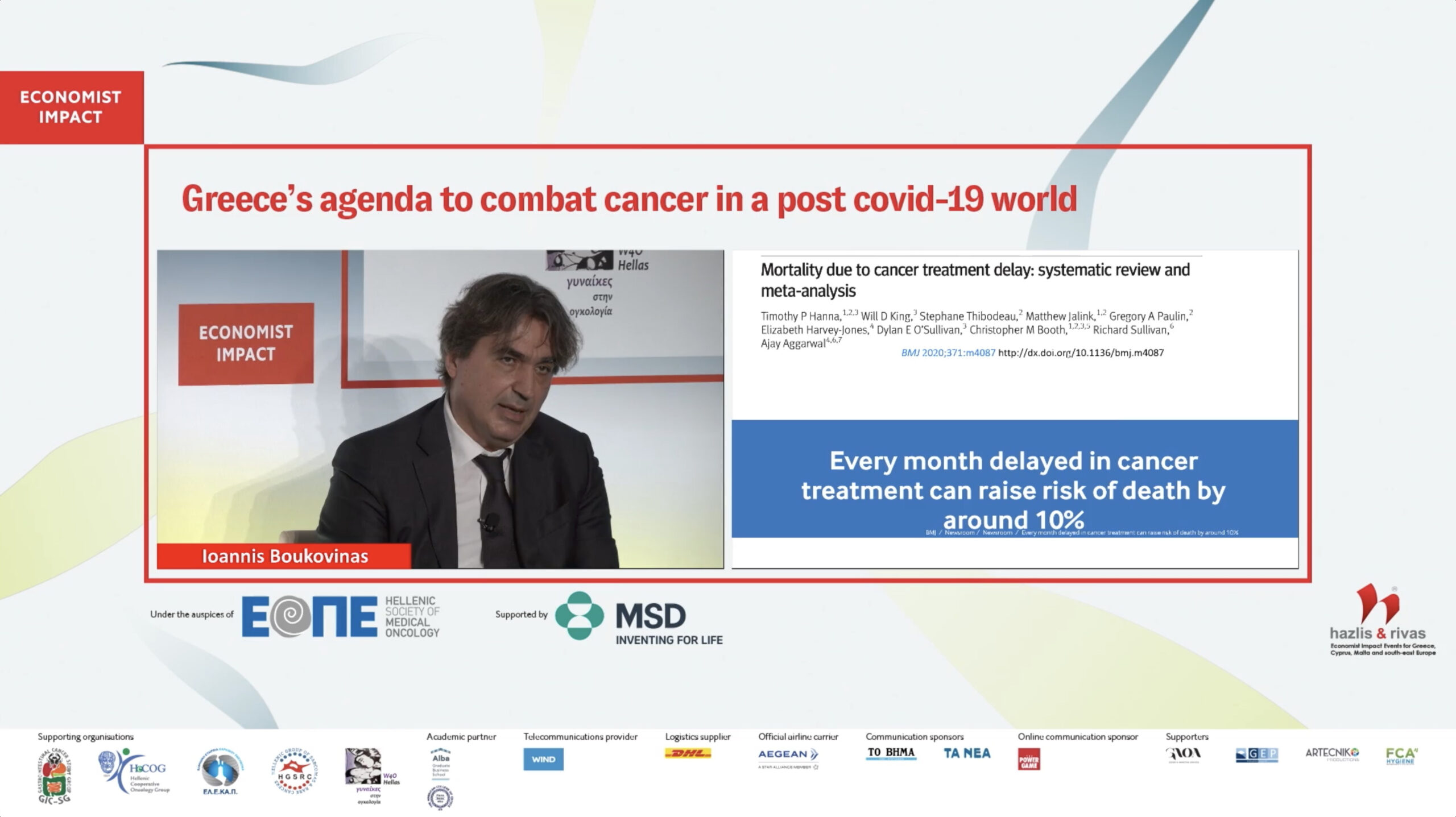 Economist Impact – “Greece’s Agenda to combat cancer in a post covid-19 world”